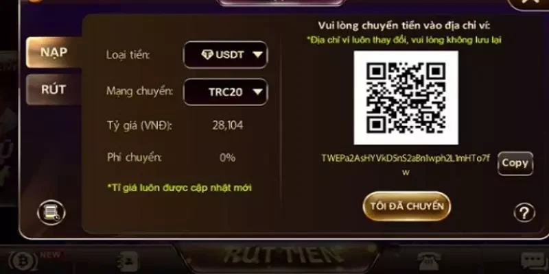 Nạp tiền thần tốc vào Sunwin để trải nghiệm